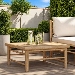 Bamboo Garden Table Specifications: 65x65x30cm, Brown