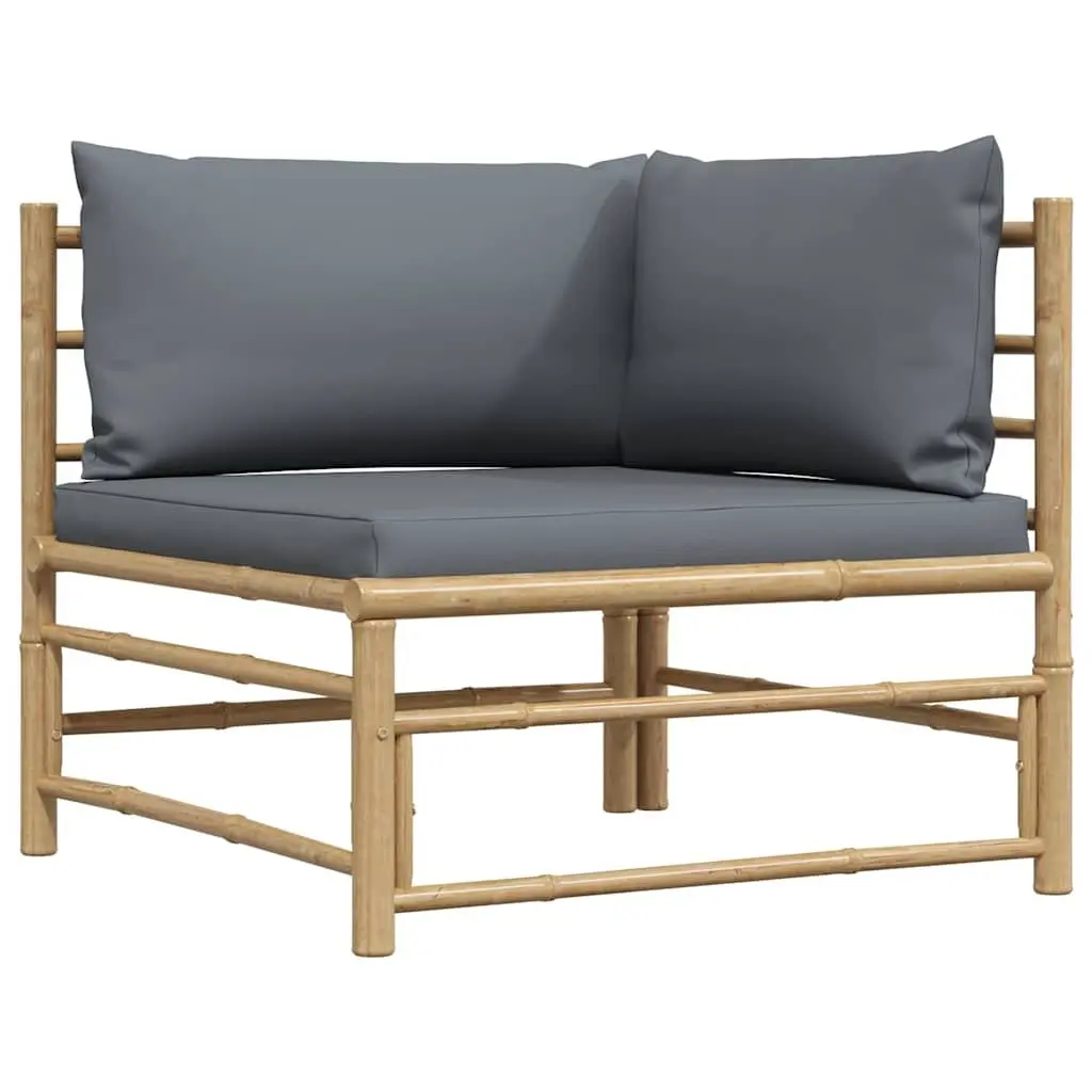 Bamboo Garden Corner Sofa with Cushions