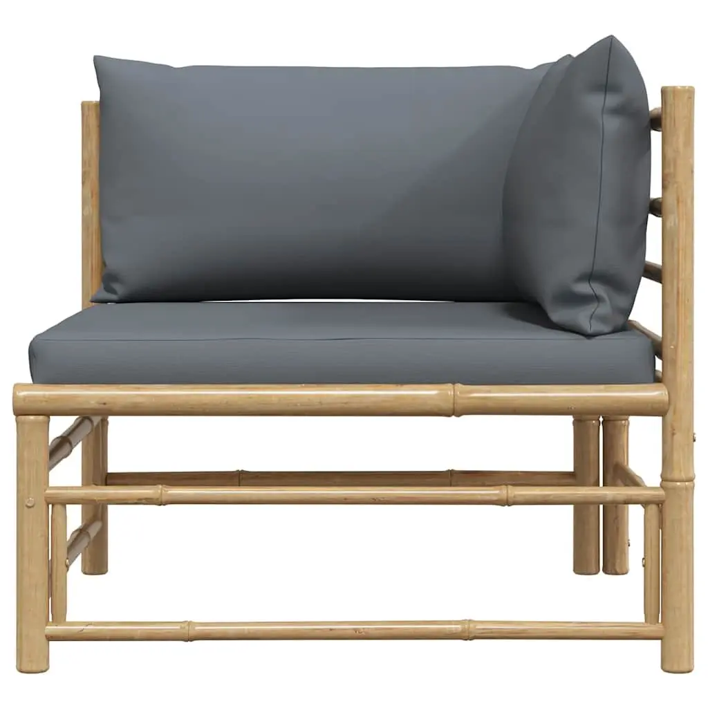 Bamboo Garden Corner Sofa with Cushions