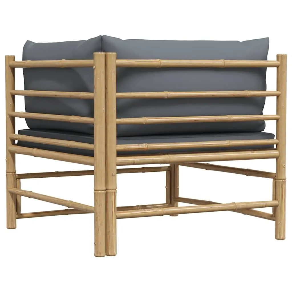 Bamboo Garden Corner Sofa with Cushions