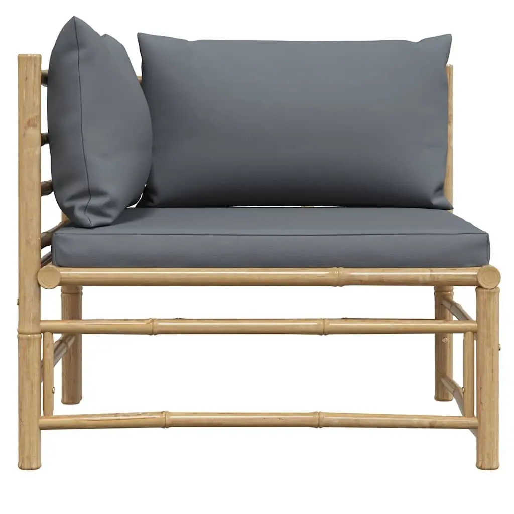Bamboo Garden Corner Sofa with Cushions
