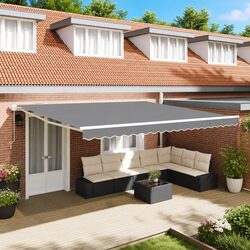 Retractable Awning Frame, 400 x 350 cm, Aluminium Construction