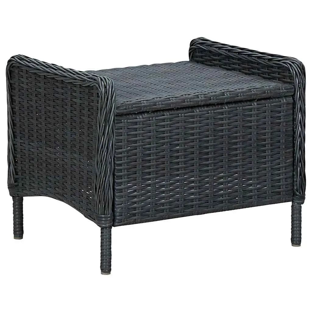Reclining Garden Chair with Footstool Outdoor Lounger Grey