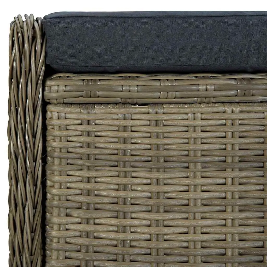 Brown Reclining Garden Chair and Footstool Set