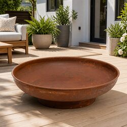 57 cm Fire Pit with Steel Construction and Large Bowl