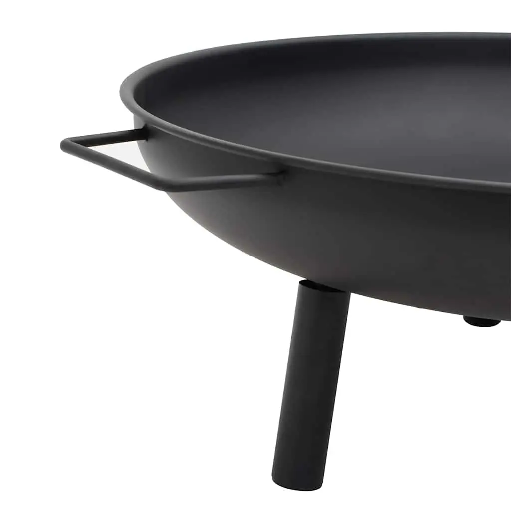 Fire Pit Outdoor Garden Patio Steel Black Bowl 67.5x58x22.5 cm