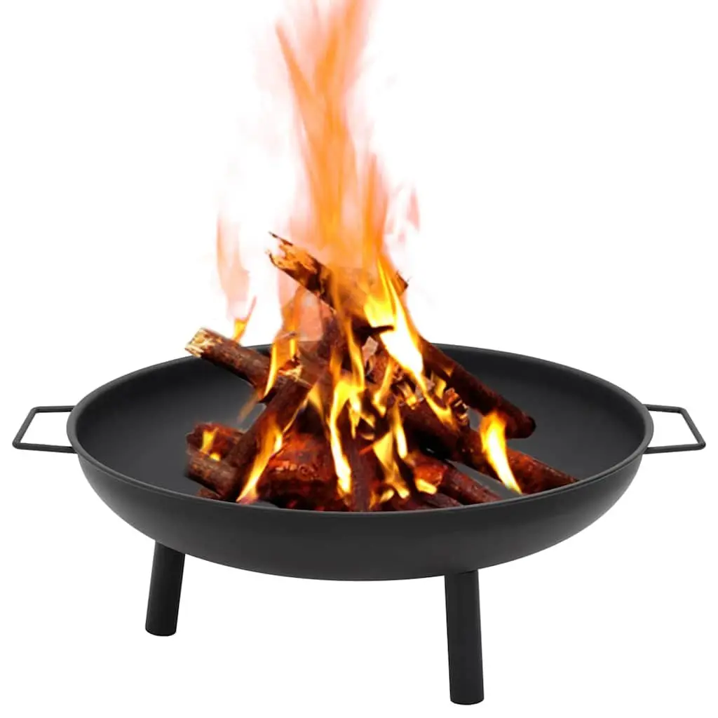 Fire Pit Outdoor Garden Patio Steel Black Bowl 67.5x58x22.5 cm
