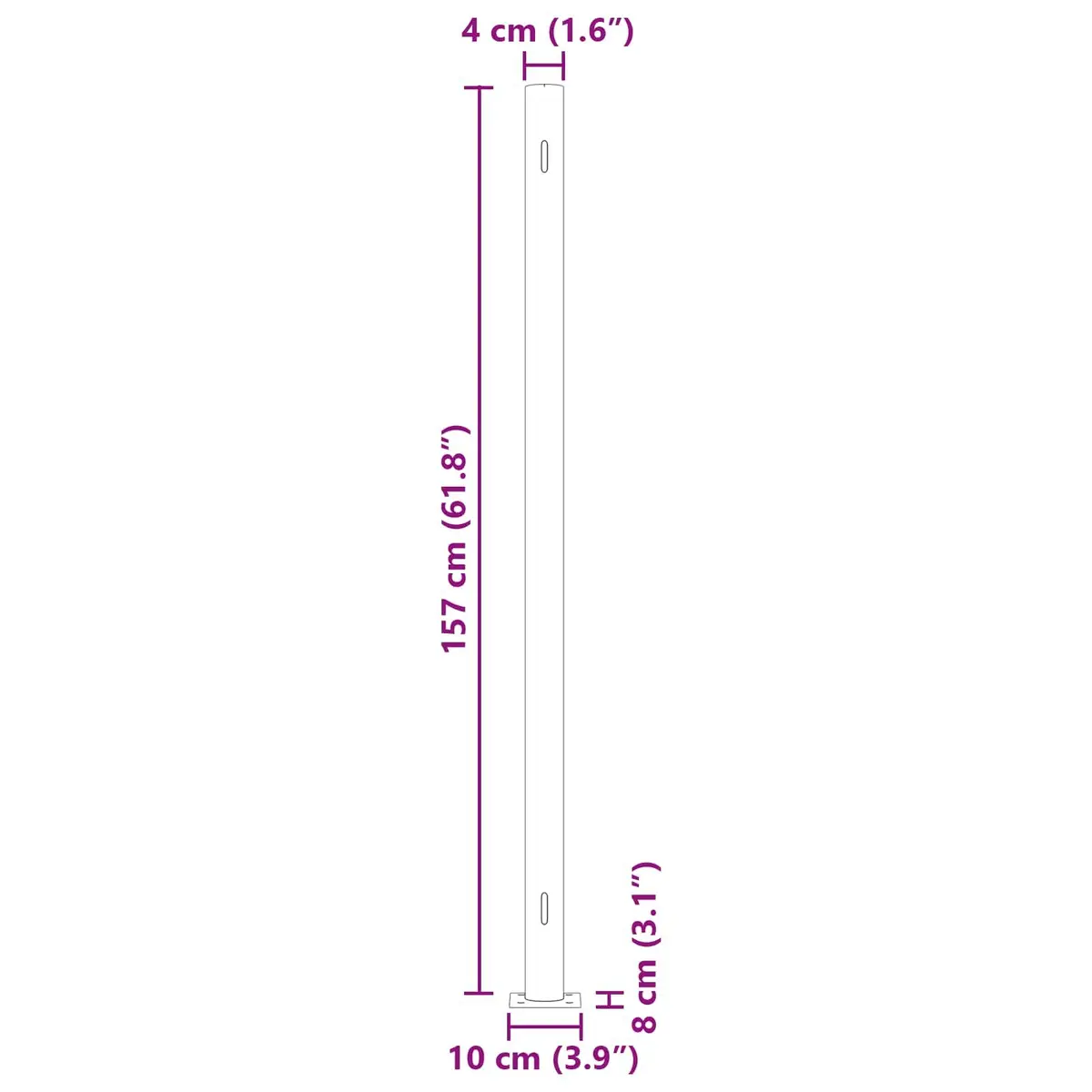 Retractable Side Awning 600x160 cm