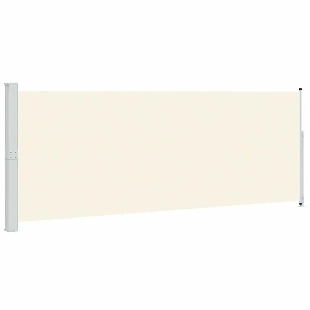 Patio Retractable Side Awning 180x500cm Outdoor Sunshade Privacy Screen Cream