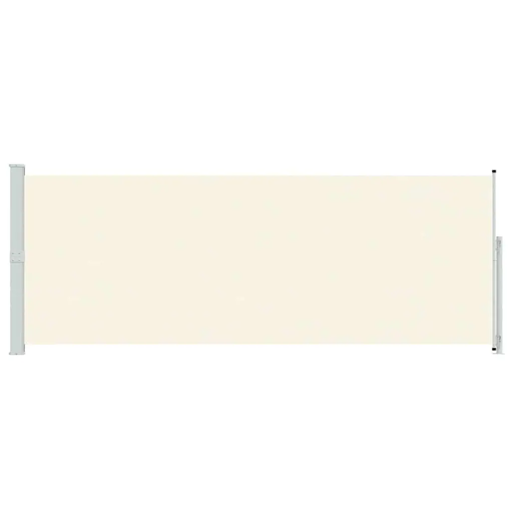 Patio Retractable Side Awning 180x500cm Outdoor Sunshade Privacy Screen Cream