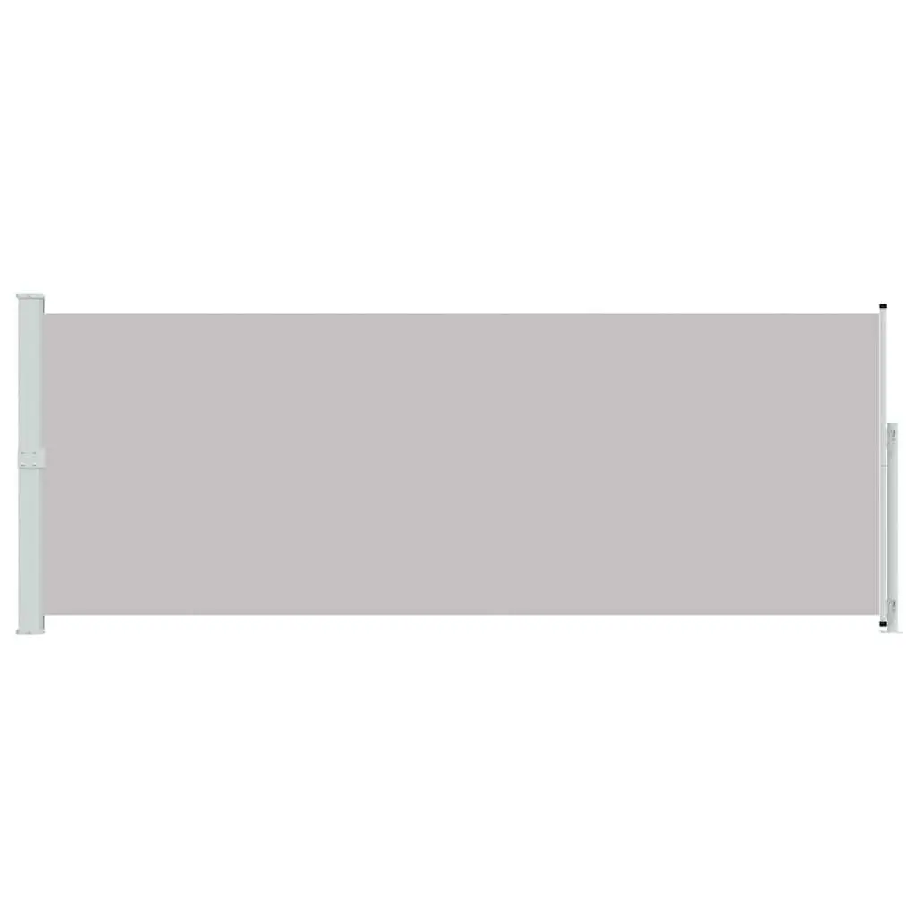 Patio Retractable Side Awning 180x500cm Grey Screen Sunshade Privacy Wind
