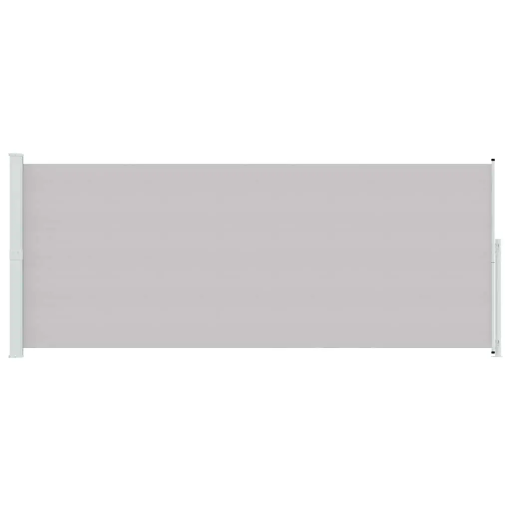 Retractable Side Awning for Patio 200x500cm Grey Outdoor Sunshade Privacy Screen