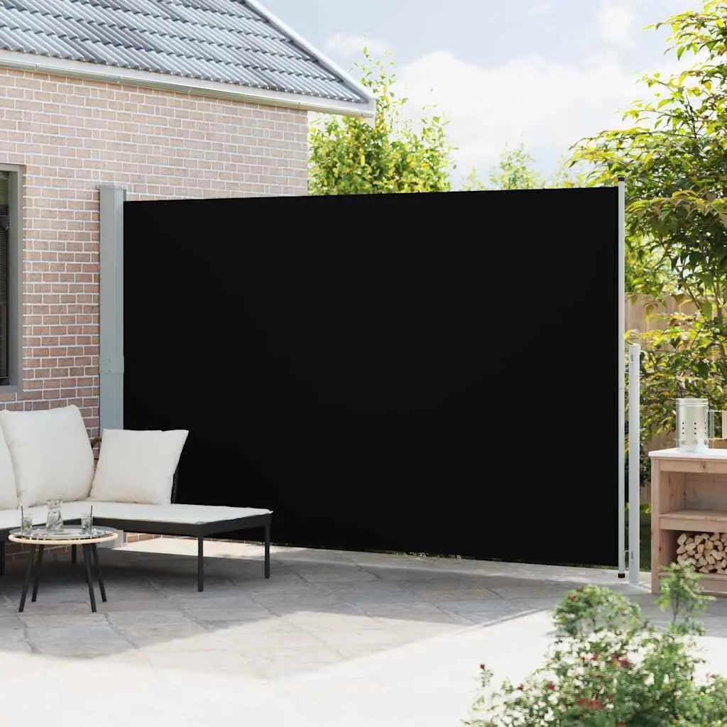 220x500cm Black Patio Awning