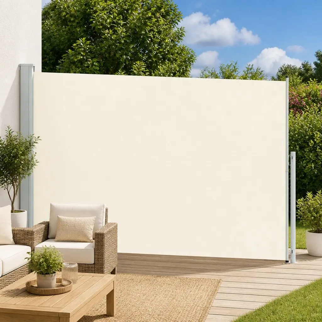 Patio Retractable Side Awning 220x500cm Outdoor Privacy Screen Sunshade