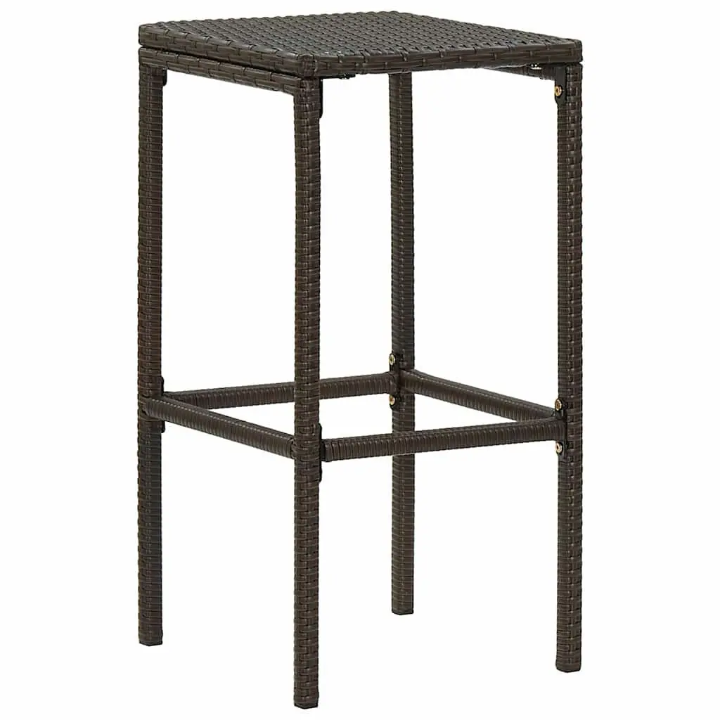 Bar Stools for Kitchen Dining Brown Rattan Counter Height 3 Piece Set