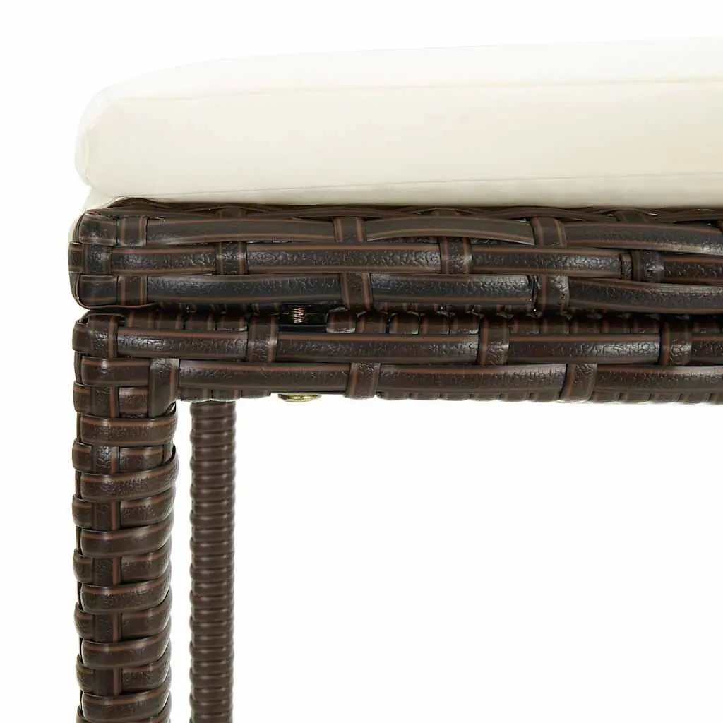 Bar Stools for Kitchen Dining Brown Rattan Counter Height 3 Piece Set