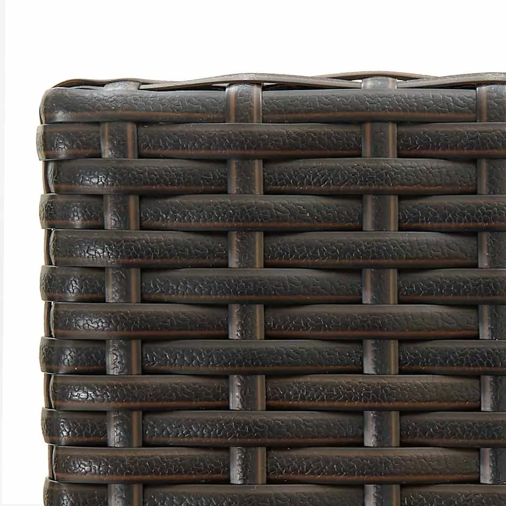 Bar Stools Indoor Outdoor 4 Piece Brown Rattan Seating with Footrest