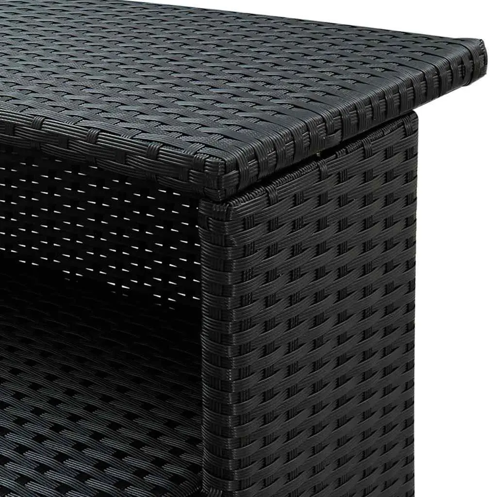 Outdoor Black Bar Table with 2 Tiers