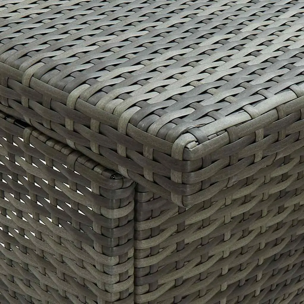 3 Piece Bar Set Outdoor Garden Use Grey Poly Rattan Table Stools
