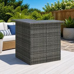 Grey Corner Bar Table: Dimensions 100x50x105cm