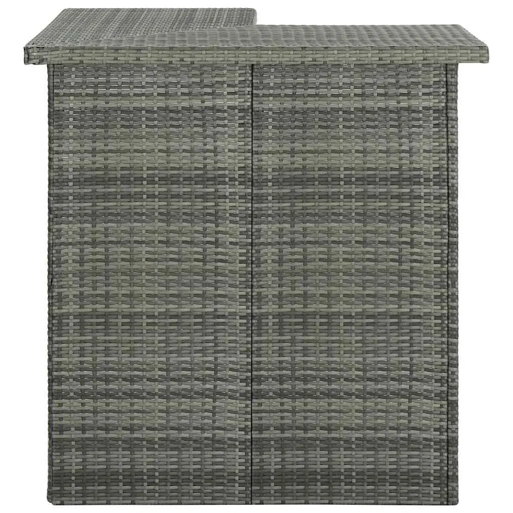 Corner Bar Table Grey Storage Shelves Kitchen Dining Bistro Pub Furniture