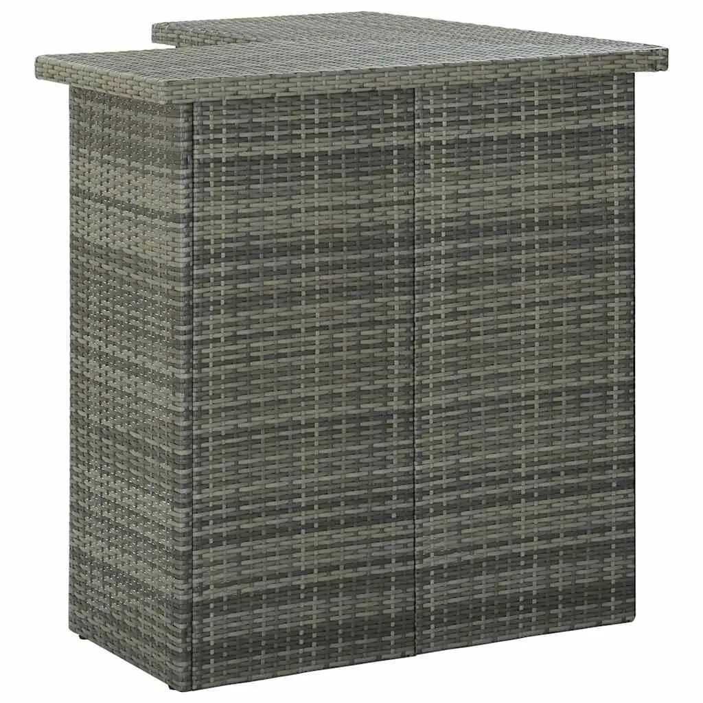 Corner Bar Table Grey Storage Shelves Kitchen Dining Bistro Pub Furniture