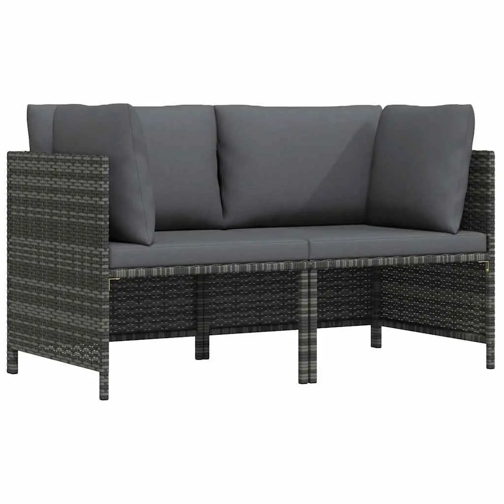 2-Seater Garden Sofa Outdoor Patio Lounge Seat Grey