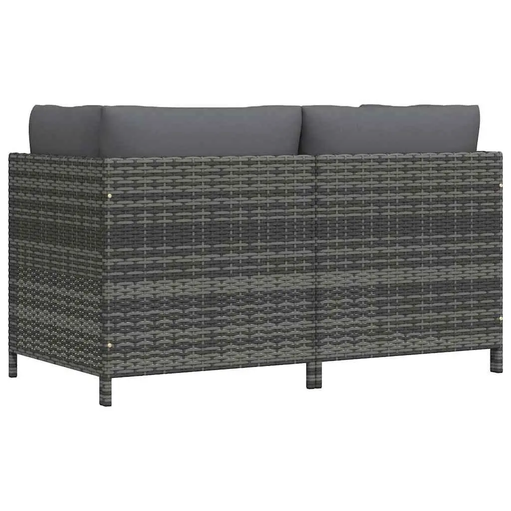 2-Seater Garden Sofa Outdoor Patio Lounge Seat Grey