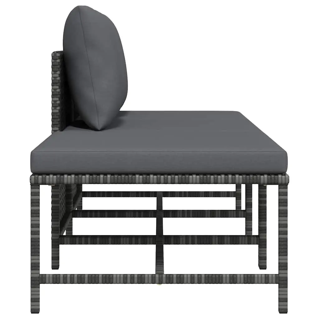 Grey Poly Rattan 3 Piece Outdoor Garden Sofa Set Lounge Furniture