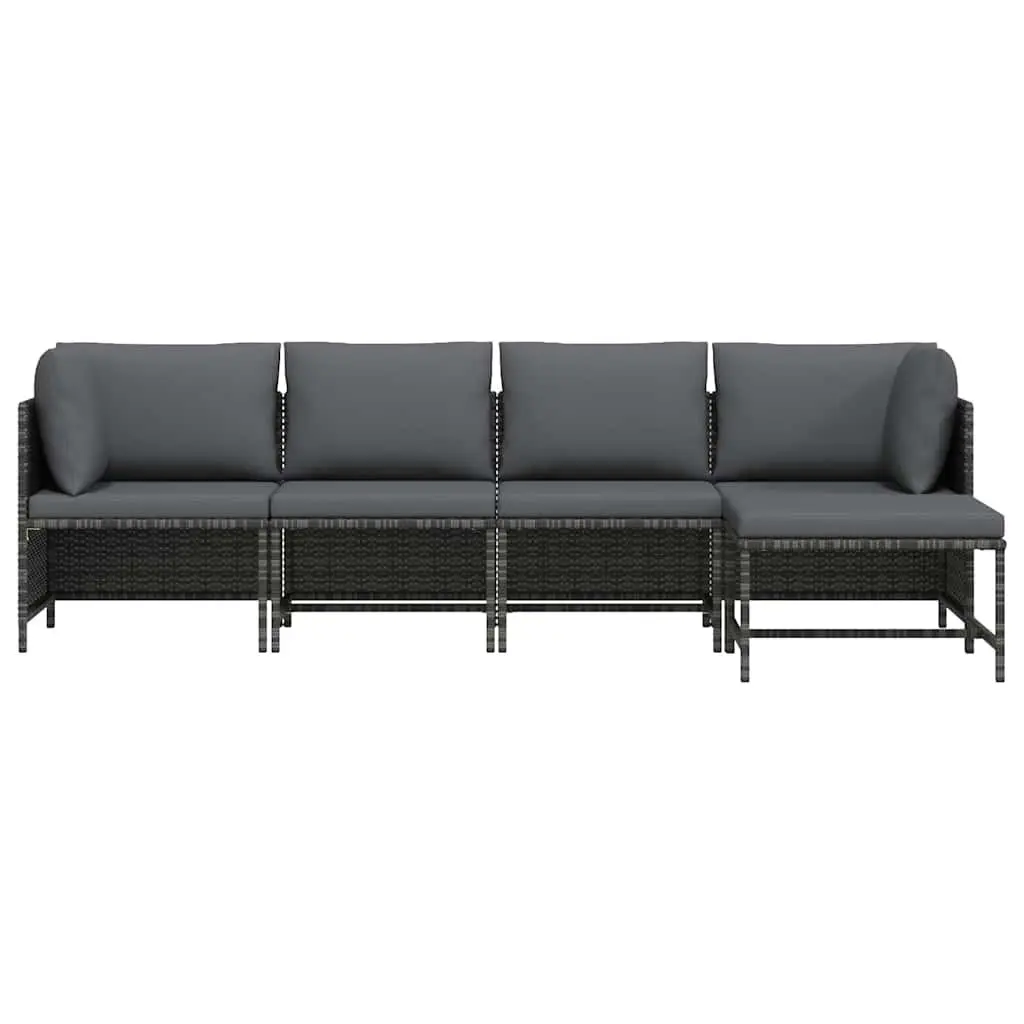Garden Lounge Set Outdoor Patio Sofa Set 4 Piece Grey