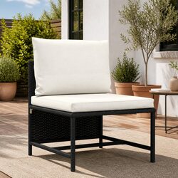 Black Poly Rattan Sectional Middle Sofa Specifications