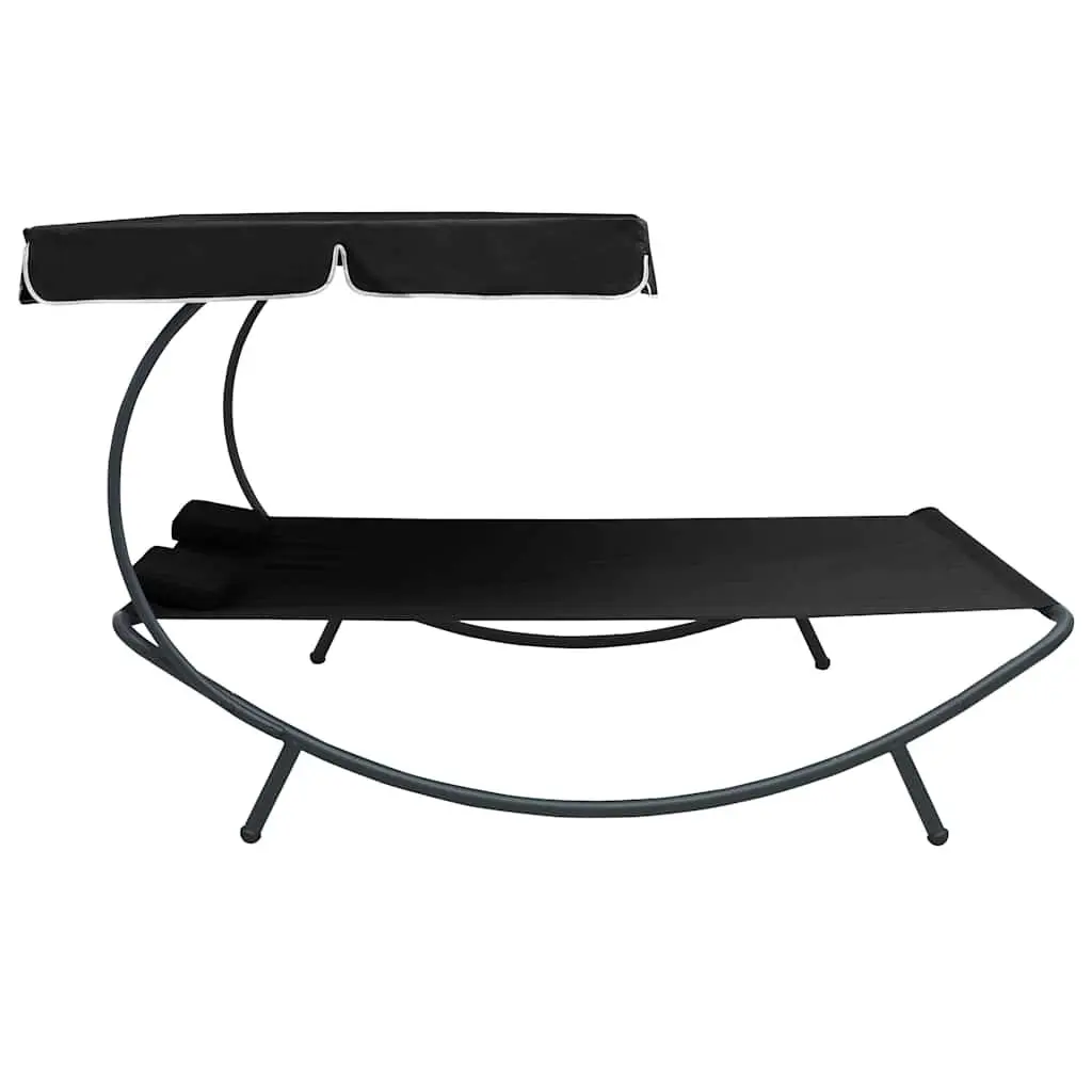 Double Canopy Outdoor Lounge Bed with Cushions