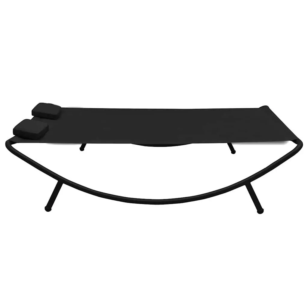 Outdoor Lounge Bed Garden Patio Furniture Black