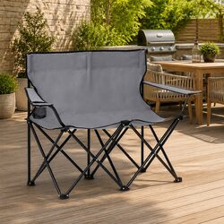 Specifications of 2-Seater Foldable Camping Chair in Grey
