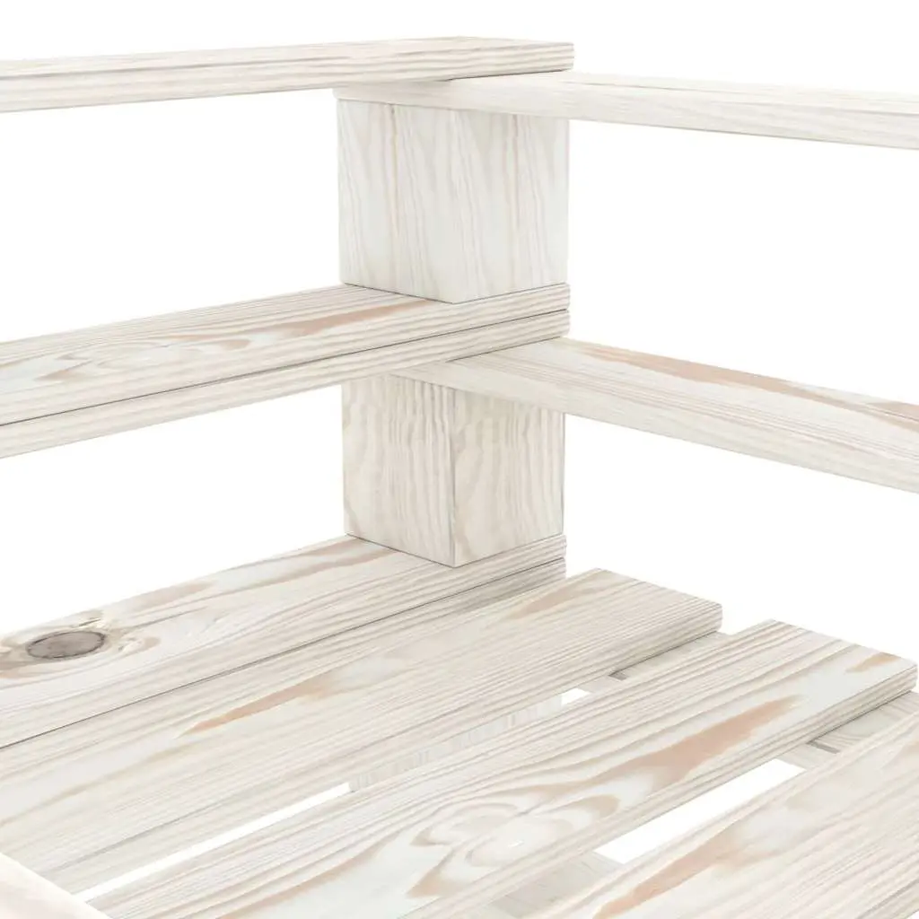 Garden Pallet Armchair Outdoor Patio Garden White Wood Rustic Seating