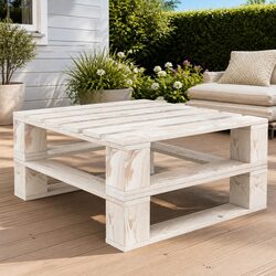 White Wood Outdoor Pallet Table Specifications
