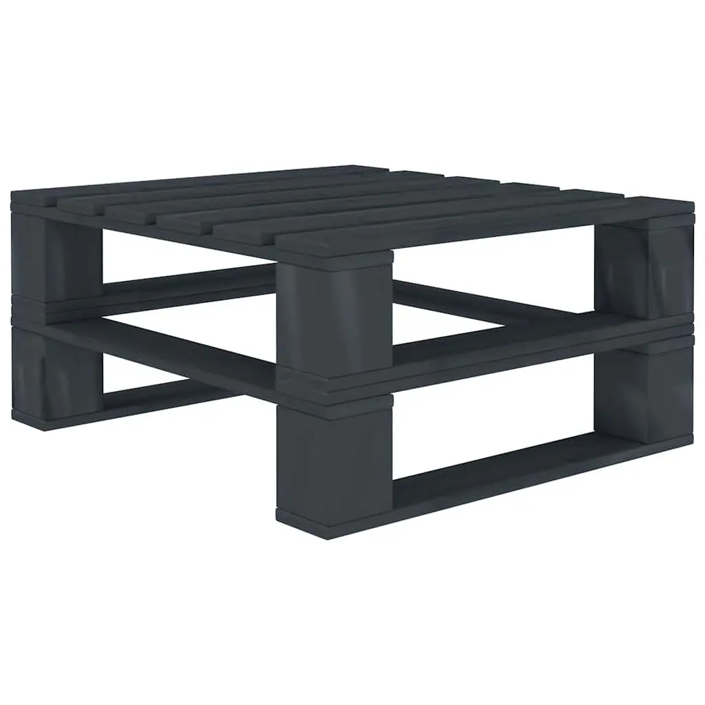 Pallet Tables Outdoor Garden Patio Furniture Set 2 Pieces Grey Wood