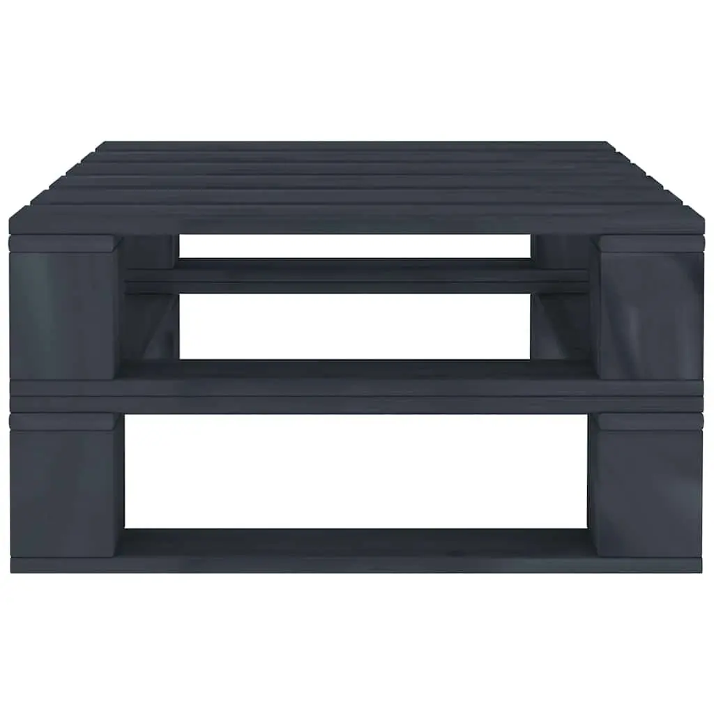 Pallet Tables Outdoor Garden Patio Furniture Set 2 Pieces Grey Wood