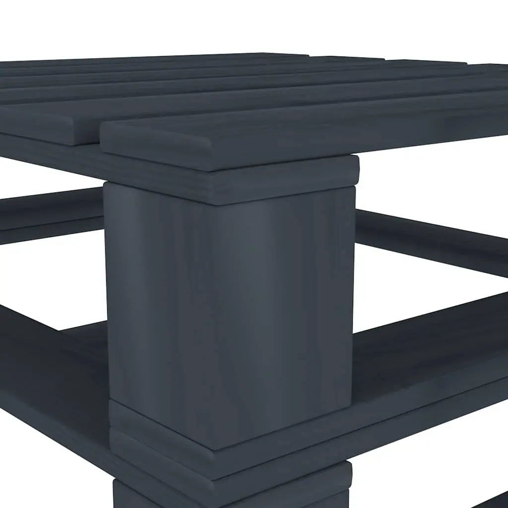 Pallet Tables Outdoor Garden Patio Furniture Set 2 Pieces Grey Wood