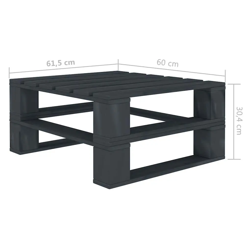 Pallet Tables Outdoor Garden Patio Furniture Set 2 Pieces Grey Wood