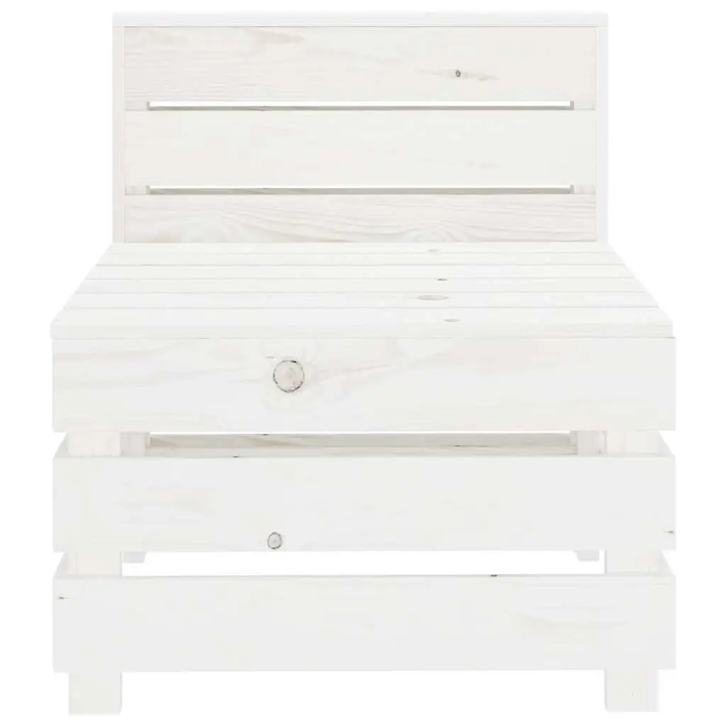 Garden Pallet Sofa Outdoor Patio Lounge Seat White Wood