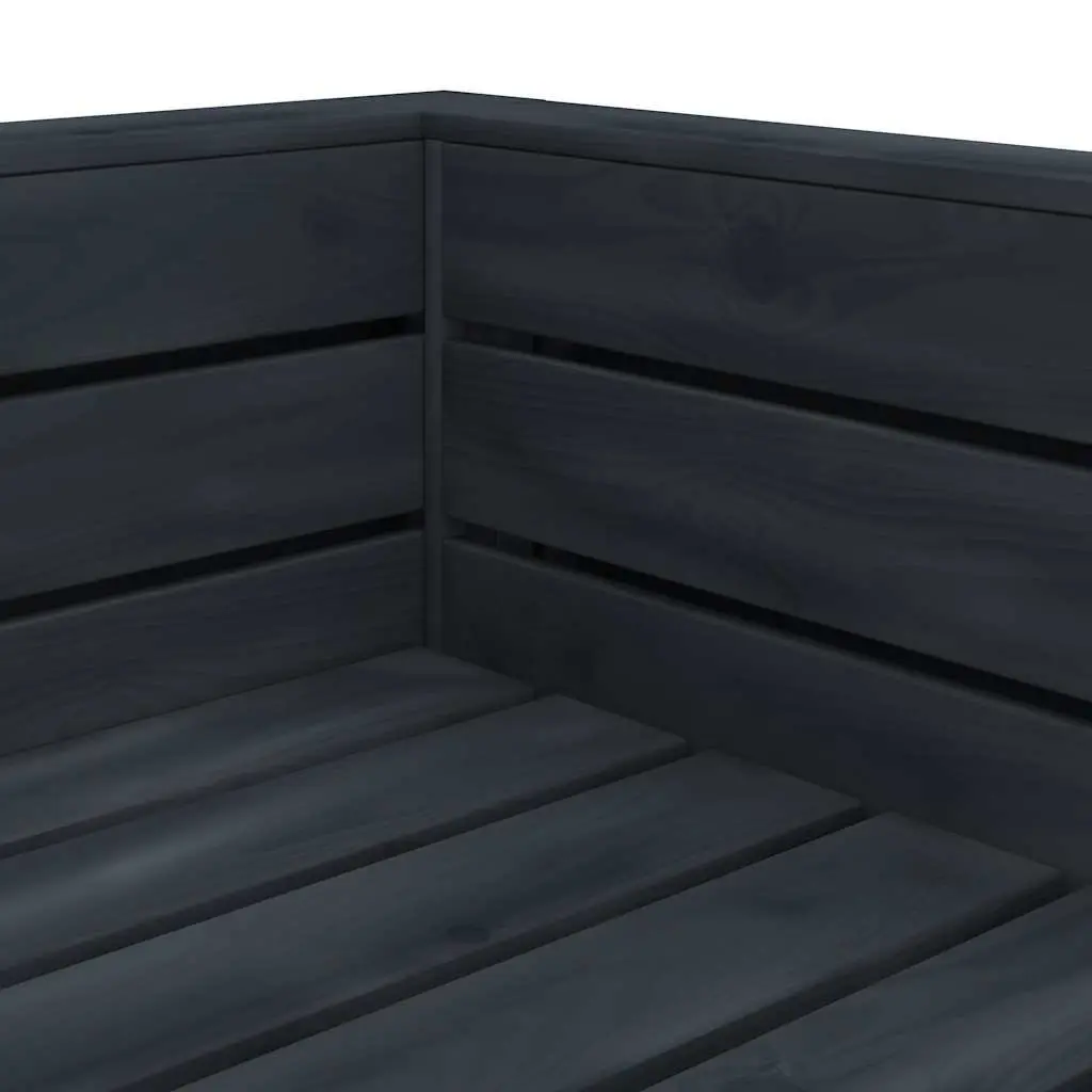 2 Piece Pallet Lounge Set Outdoor Furniture Grey Wood Patio Garden