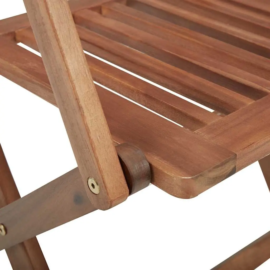 Outdoor Folding Chairs Set 2 pcs Garden Patio Dining Seating Wooden Furniture