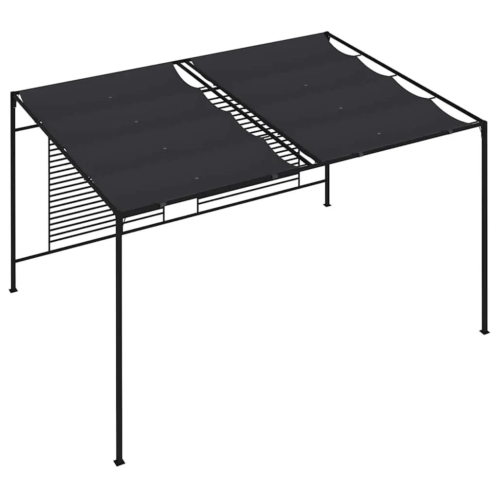 Gazebo Outdoor Use 4x3m Retractable Roof Canopy Shelter Anthracite