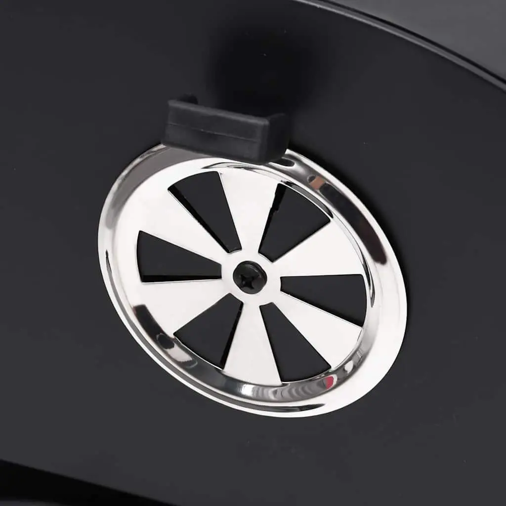 Black Steel Heavy-Duty Barrel BBQ Grill with