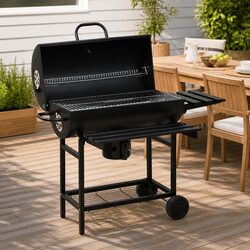 Charcoal Barrel BBQ Grill - Dimensions: 115 x 85 x 95 cm
