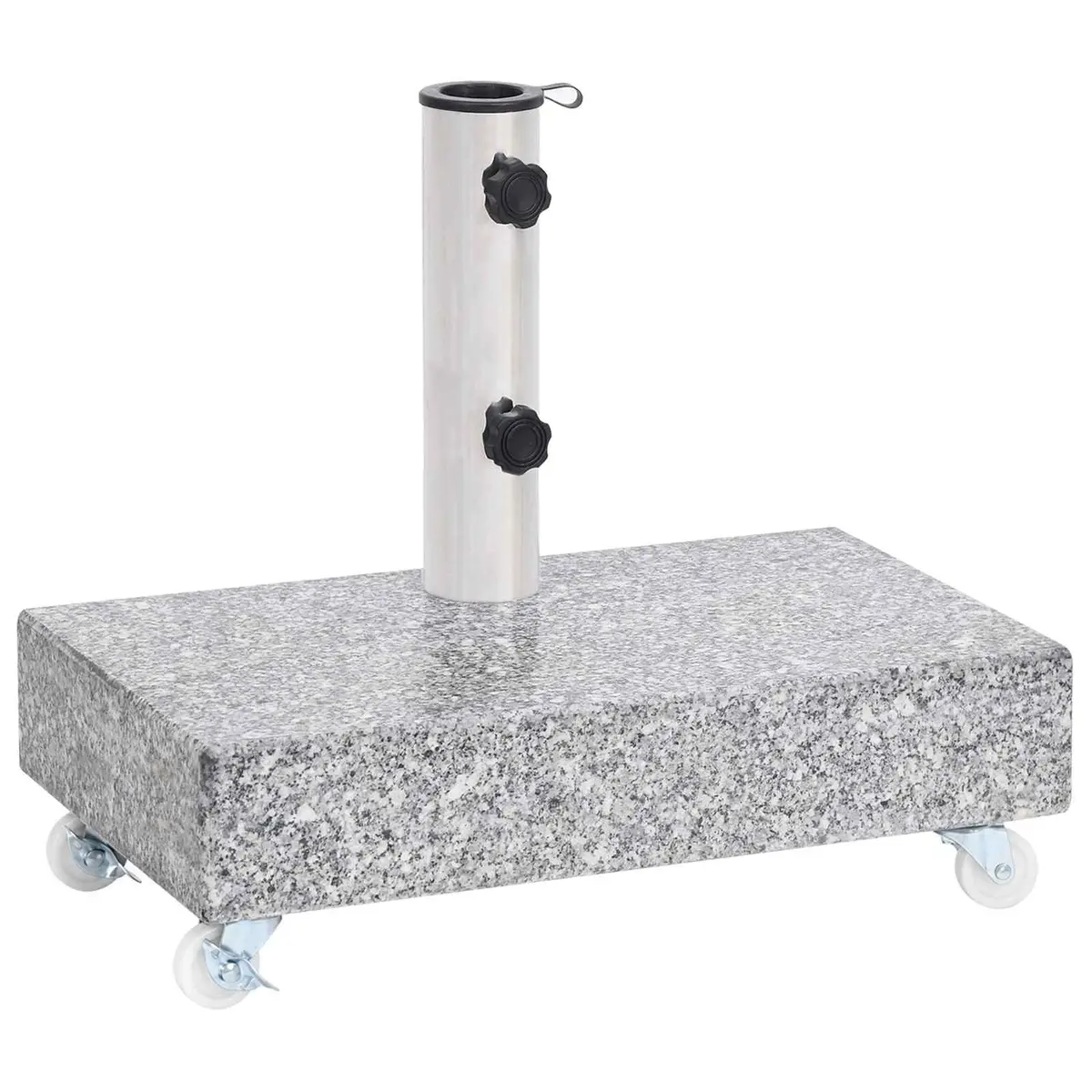 Outdoor Umbrella Base Grey Granite Heavy Duty Parasol Holder Garden Patio Stand