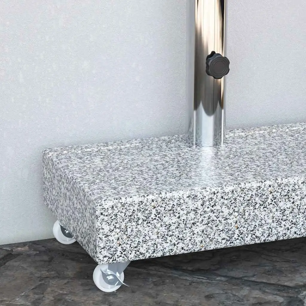 Outdoor Umbrella Base Grey Granite Heavy Duty Parasol Holder Garden Patio Stand