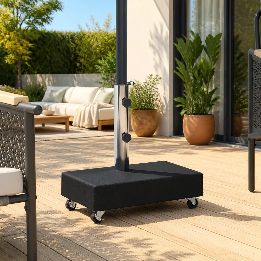 Black Granite Umbrella Base Holder