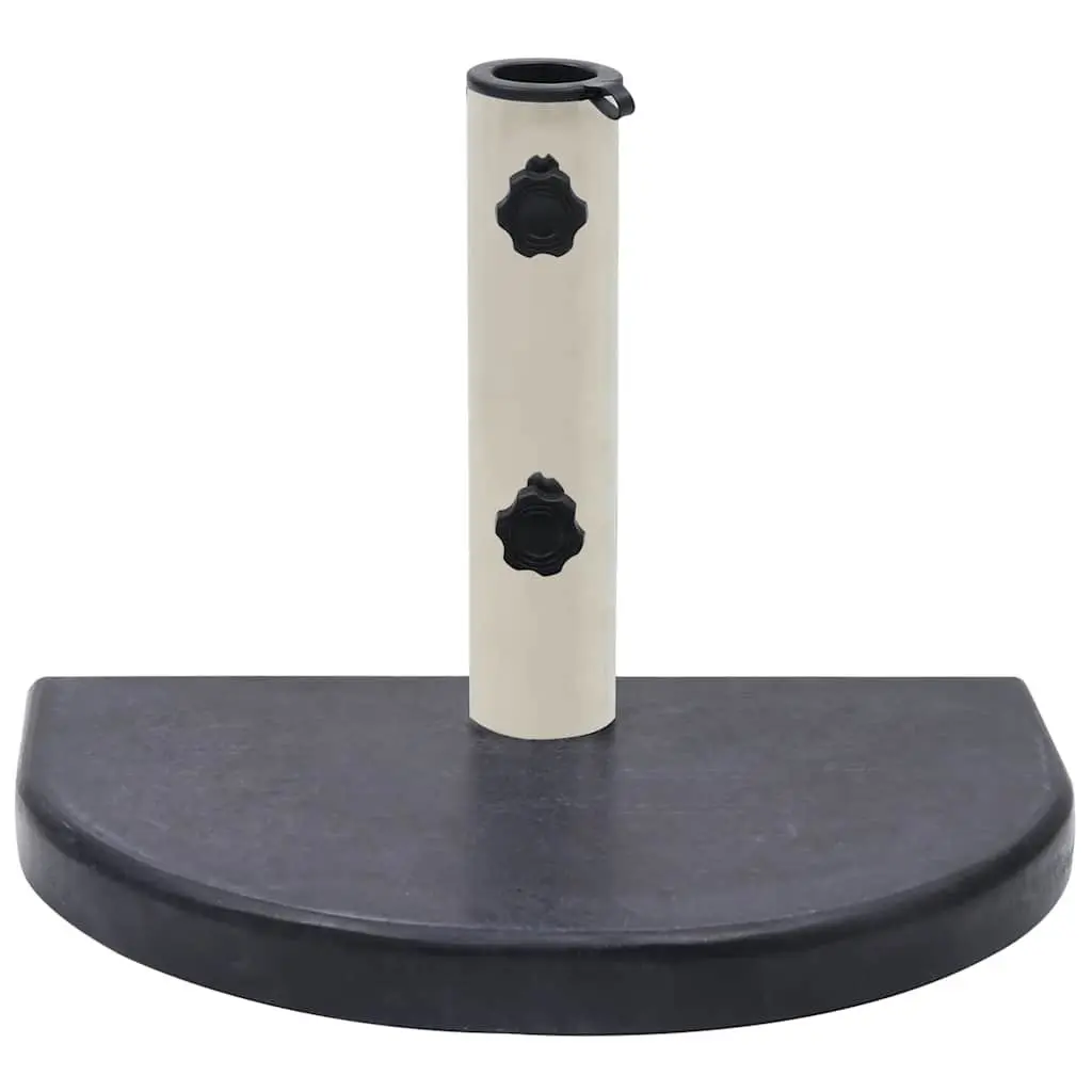 Half-Round Black Granite Umbrella Base
